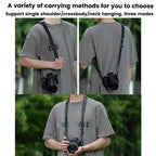 Cwatcun D222 Medium Comfortable DSLR Camera Universal Shoulder Strap Leather Quick Release Strap, D222