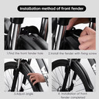 WEST BIKING Quick-Release Mountain Bike Fenders Set Reflective Front & Rear Mudguards for MTB