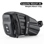 WEST BIKING Hard Shell Bike Saddle Bag Cycling Seat Pack with Reflective Strips & Tail Light Mount, YP0707395