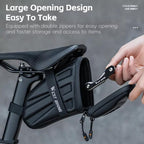 WEST BIKING Hard Shell Bike Saddle Bag Cycling Seat Pack with Reflective Strips & Tail Light Mount, YP0707395