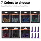 WEST BIKING  6pcs /Pack M5x18mm Titanium-Coated Bike Stem Screws for Mountain Bicycles