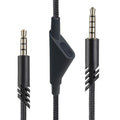 For Logitech Astro A10 / A40 / A30 2m Gaming Headset Cable Braided Audio Cable, Black Button, Black White Button, Gray Black Button, Black Tuning, Blue Tuning, Gray Tuning, Red Black Square, Black Square