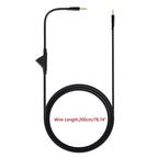 For Logitech Astro A10 / A40 / A30 2m Gaming Headset Cable Braided Audio Cable, Black Button, Black White Button, Gray Black Button, Black Tuning, Blue Tuning, Gray Tuning, Red Black Square, Black Square