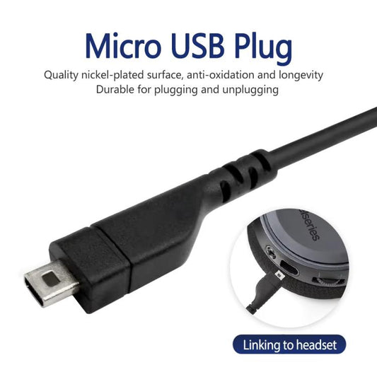 1.5m Mini Pin USB TPE Earphone Cable For SteelSeries Arctis Prime / 3 / 5 / 7 / Pro, ZS0271