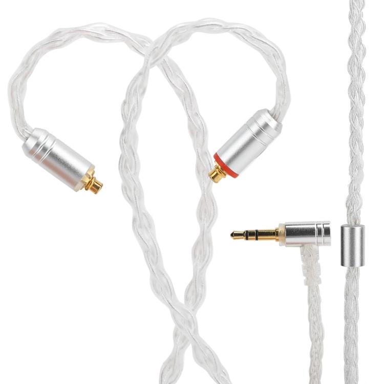 1.2m 8 Core Single Crystal Copper Silver Plated MMCX Headphone Upgrade Cable, For Shure SE215 / SE535 / SE846 / UE900, Black 2.5mm Balance, Black 4.4mm Balance, Transparent 2.5mm Balance, Transparent 3.5mm Stereo, Transparent 4.4mm Balance