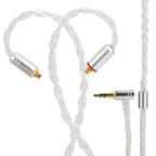 1.2m 8 Core Single Crystal Copper Silver Plated MMCX Headphone Upgrade Cable, For Shure SE215 / SE535 / SE846 / UE900, Black 2.5mm Balance, Black 4.4mm Balance, Transparent 2.5mm Balance, Transparent 3.5mm Stereo, Transparent 4.4mm Balance