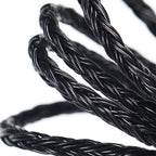 1.2m 8 Core Single Crystal Copper Silver Plated MMCX Headphone Upgrade Cable, For Shure SE215 / SE535 / SE846 / UE900, Black 2.5mm Balance, Black 4.4mm Balance, Transparent 2.5mm Balance, Transparent 3.5mm Stereo, Transparent 4.4mm Balance