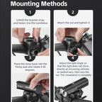 WEST BIKING Bicycle High-Brightness Rechargeable Headlight With Power Reminder Rotatable Function, 400 Lumens, 600 Lumens, 800 Lumens