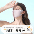 WEST BIKING UPF50+ 3D Seamless Ice-Silk Breathable Eye-Corner Ventilated Face Mask UV Protection Mask, One Size