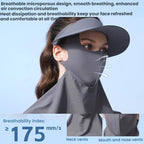 WEST BIKING 3 In 1 UV-Protective Cooling Mesh Breathable Detachable Sun Hat Face Mask Neck Scarf, One Size