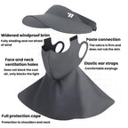 WEST BIKING 3 In 1 UV-Protective Cooling Mesh Breathable Detachable Sun Hat Face Mask Neck Scarf, One Size