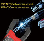True RMS Auto-Ranging Digital Clamp Meter 400A AC/DC With NCV, Backlit LCD, Live Wire Detection & Data Hold, UNI-T UT203+