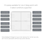 Graffiti Smart Home Wireless Scene Switch APP Timer 4-Button Adhesive Smart Switch, 4-Buttons