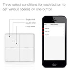 Graffiti Smart Home Wireless Scene Switch APP Timer 4-Button Adhesive Smart Switch, 4-Buttons