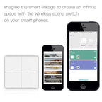 Graffiti Smart Home Wireless Scene Switch APP Timer 4-Button Adhesive Smart Switch, 4-Buttons