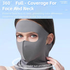 WEST BIKING Breathable Moisture-Wicking Quick-Dry Full-Face Sun Protection Mask Outdoor Cycling Sports Ice-Silk Neck Bib, One Size