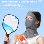 WEST BIKING Breathable Moisture-Wicking Quick-Dry Full-Face Sun Protection Mask Outdoor Cycling Sports Ice-Silk Neck Bib, One Size