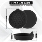 4pcs Anti-squeak Anti-slip Car Coaster With Handle