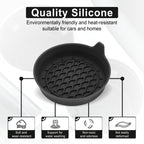 4pcs Anti-squeak Anti-slip Car Coaster With Handle