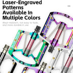 WEST BIKING 1pair Colorful Electroplated Bicycle Pedals 3 Bearing Aluminum Alloy Mountain / Road Bike Pedals
