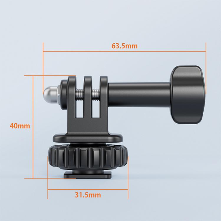 VRIG AC24 1/4 Cold Shoe Mount to Action Camera Adapter Cold Shoe Base F External Camera Tripod