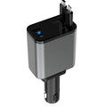 PD30W Car Charger With Retractable Cable, TYPE-C+8 Pin, TYPE-C+TYPE-C, 8 Pin+8 Pin