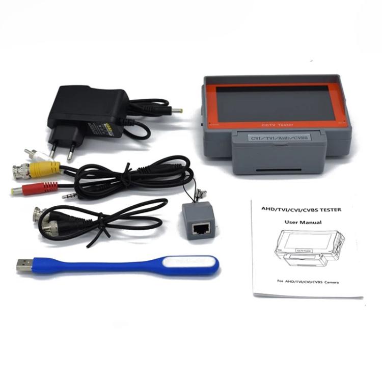 5300ACT 5 Inch HD Surveillance Tester Analog/Coaxial AHD/TVI/CVI Supports 8MP Engineering Tool, US Plug, EU Plug, UK Plug, AU Plug