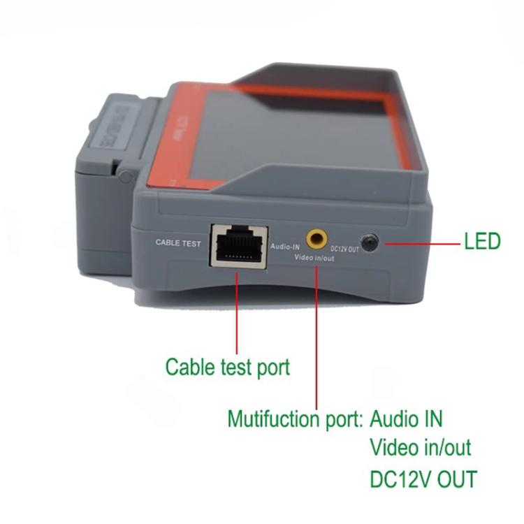 5300ACT 5 Inch HD Surveillance Tester Analog/Coaxial AHD/TVI/CVI Supports 8MP Engineering Tool, US Plug, EU Plug, UK Plug, AU Plug