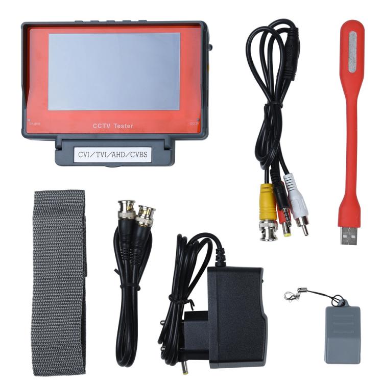 430ACT 4.3 Inch HD Surveillance Tester Analog/Coaxial AHD/TVI/CVI 8MP Supported Engineering Tool, US Plug, EU Plug, UK Plug, AU Plug