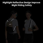 WEST BIKING Bicycle Riding Backpack Reflective Warning Outdoor Lightweight Portable Shoulder Bag