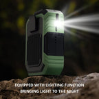 Rechargeable Waist-Mounted Clip Fan With 3-Speed Settings & LED Flashlight Hands-Free Cooling For Construction, Outdoor Work, Hiking, F49 Orange, F49 Green