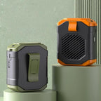F31 Rechargeable Waist-Mounted Clip Fan With 5-Speed Adjustable Airflow, Stand & Flashlight, F31 Green, F31 Orange