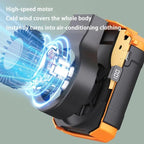 F31 Rechargeable Waist-Mounted Clip Fan With 5-Speed Adjustable Airflow, Stand & Flashlight, F31 Green, F31 Orange