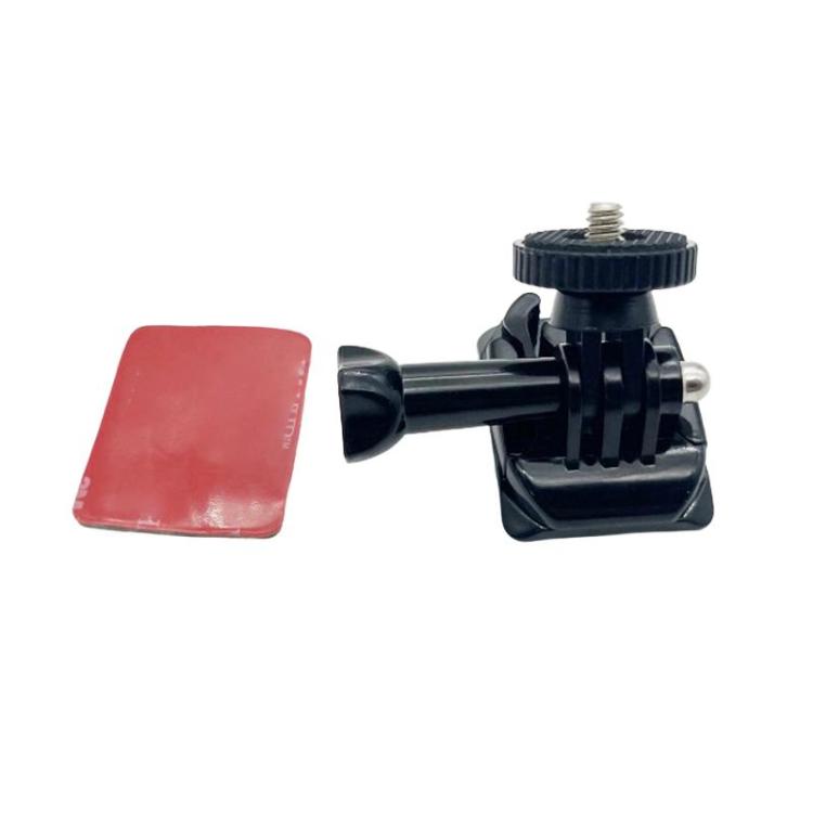 3sets 1/4 Screw Adapter Quick-Release Base Motorcycle Helmet Accessory Base, Arc Shape, Plane