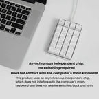 Little Kangaroo DS-9817 Backlit Non-Switching Wired Numeric Keypad Financial Business Banking Keyboard, DS-9817
