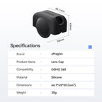 For DJI Osmo 360 aMagisn Silicone Lens Cap Anti-scratch Lens Protective Case