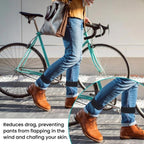 1pair Reflective Pants Cinch Strap For Cycling Sports Pants Garter Leg Band