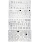 Kaisi 4pcs Solder Paste Stencil Universal Mobile Phone BGA Reballing Stencils 55 Multi-Purpose Steel Mesh, A482+A467+A508