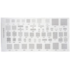 Kaisi 4pcs Solder Paste Stencil Universal Mobile Phone BGA Reballing Stencils 55 Multi-Purpose Steel Mesh, A482+A467+A508