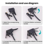 5pcs Schrader To Presta Valve Adapter Clip Portable Presta Valve Inflation Adapter