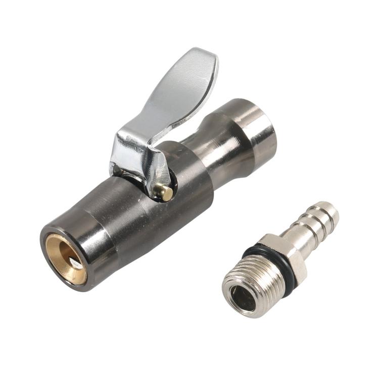 Car Air Pressure Gauge Self-Locking German-Style Air Pump Nozzle, Matte A10499-01, Black A10499-02, Matte + Male Inflator Connector A10506, Black + Male Inflator Connector A10507