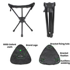 COOL CAMP C-Y008 Outdoor Camping Swivel Folding Chair Aluminum Alloy Triangular Stool For Hiking Fishing Barbecuing