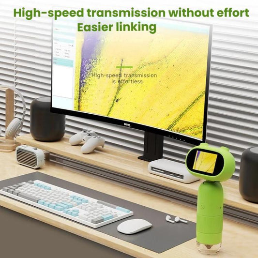 Cartoon HD Children Digital Electronic Microscope With Screen Handheld Portable Magnifier, CM4