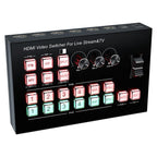 4 In 2 Out HDMI Guide Switchboard Type-C Capture Port OSD Display Game Switcher, EU Plug, UK Plug, US Plug