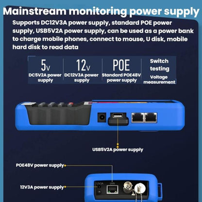 IPC9310Plus-N 4.5 Inch Engineering Tester Network Analog Coaxial Video Surveillance Tester, IPC9310Plus-N(US Plug), IPC9310Plus-N(EU Plug), IPC9310Plus-N(UK Plug), IPC9310Plus-N(AU Plug)