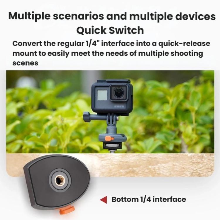 Quick Release Quick Mount Plate Gimbal Base Accessories For Phones Mirrorless Cameras Action Cameras, COBONE CQ-1