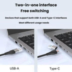 USB3.0+Type-C To Dual HDMI Extender 4K 60HZ Dual Screen Heterodyne HD Video Converter, HD16