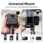 Flymile 16.5-73.5cm Mini Invisible Selfie Stick for Panoramic Cameras Anti-Shake Metal Pole Pocket-Friendly Extendable Selfie Monopod
