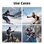 Flymile 16.5-73.5cm Mini Invisible Selfie Stick for Panoramic Cameras Anti-Shake Metal Pole Pocket-Friendly Extendable Selfie Monopod