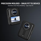 For DJI Osmo 360 Silicone Case Anti-Scratch Shock-Absorbing Dustproof Cover, Black, With Lens Cap